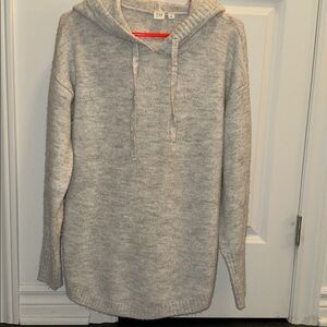 GAP maternity Light Gray Knit Hoodie Sweater